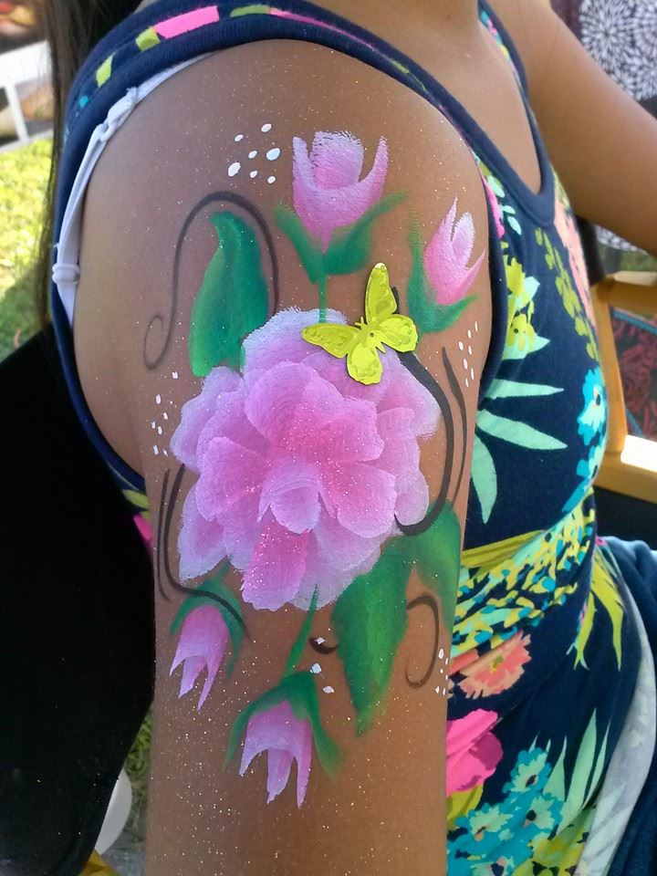 butterfly flower face paint St Petersburg fl