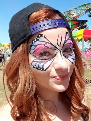 Honey Bunch Face Painting Gene Simmons Kiss Face Painter Tampa FL Festival Fair Carnival Face Painter Florida