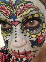 Face Painting of a Day of the Dead sugar skull St Petersburg FL 