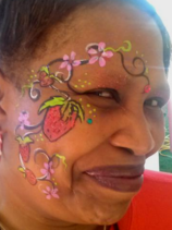 face painting strawberries in Tampa FL